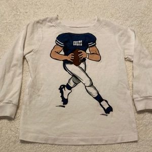 NFL Indianapolis Colts Football player head cotton long sleeve shirt Size 3T